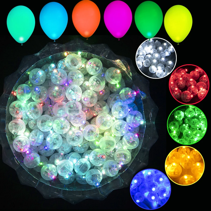 LED Ballons Lampes, 50 Pièces LED Balloon Lumière, Mini Lanterne Lumière,  Mini Ballons Lumineux à LED, pour Lanterne Papier Décoration Mariage, Fête,  Anniversaire, Halloween Noël - Couleur - Coloré : : Luminaires et  Éclairage