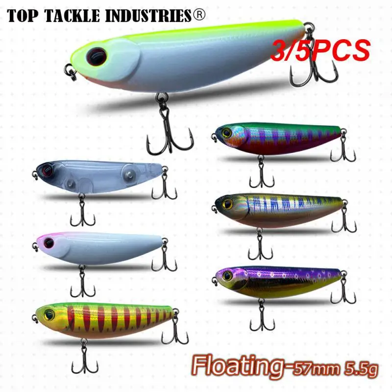 

3/5PCS Topwater Floating Pencil Wobblers 5g 10g 15g Fishing Lures Bass Surface Stickbait Artificial Walking Baits Trolling Pesca