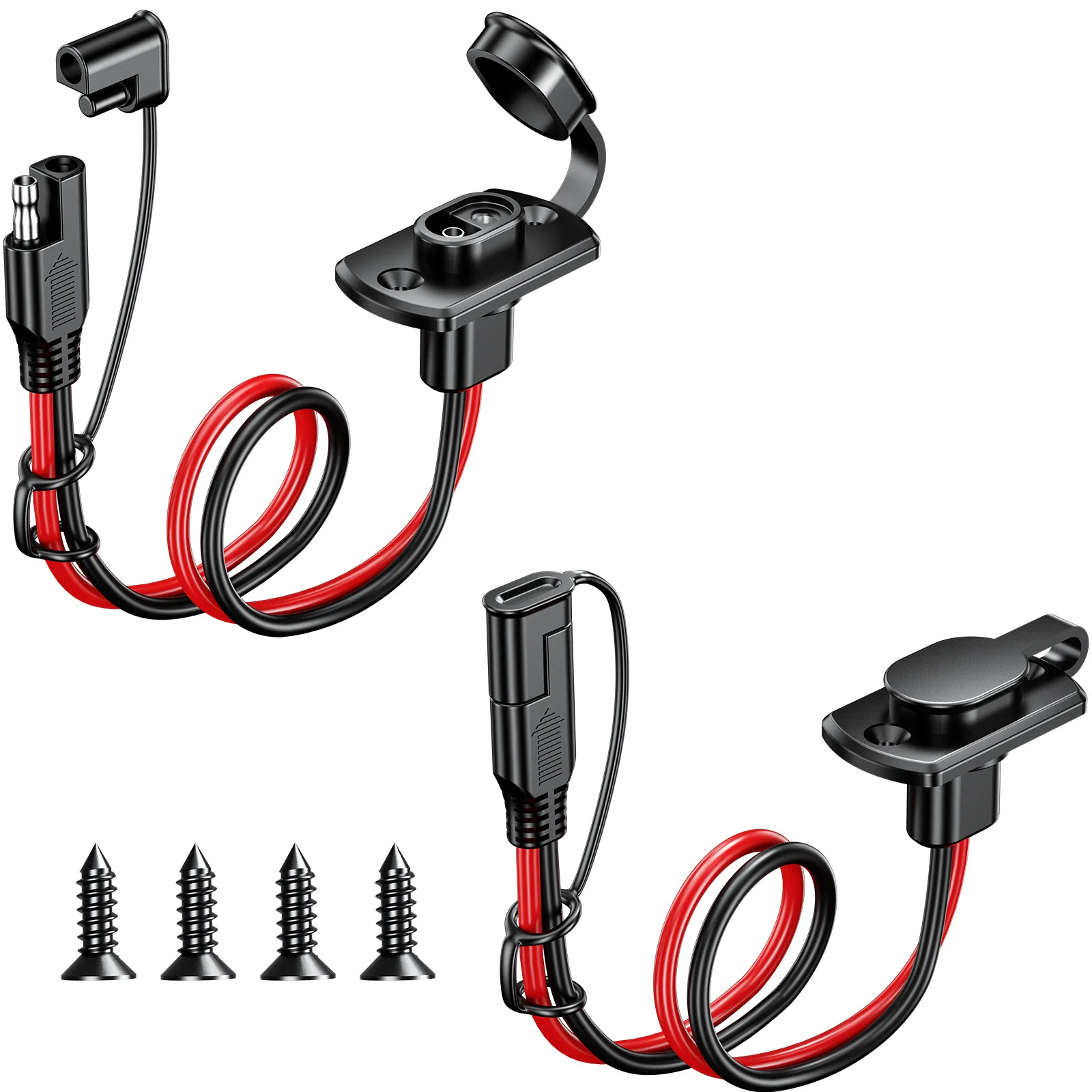 SAE quick connector harness 1/2pcs SAE extension cable 12AWG 30CM waterproof adapter male to female socket cable