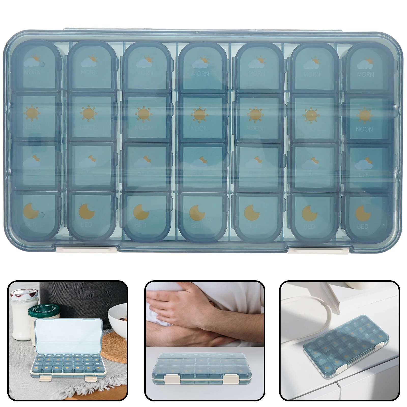 

Elderly Medicine Dispensing Box Travel Case Small High Capacity Large Organizer