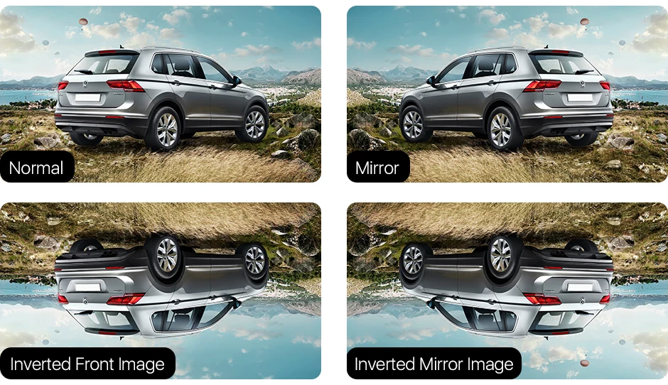 Image flip feature demonstration