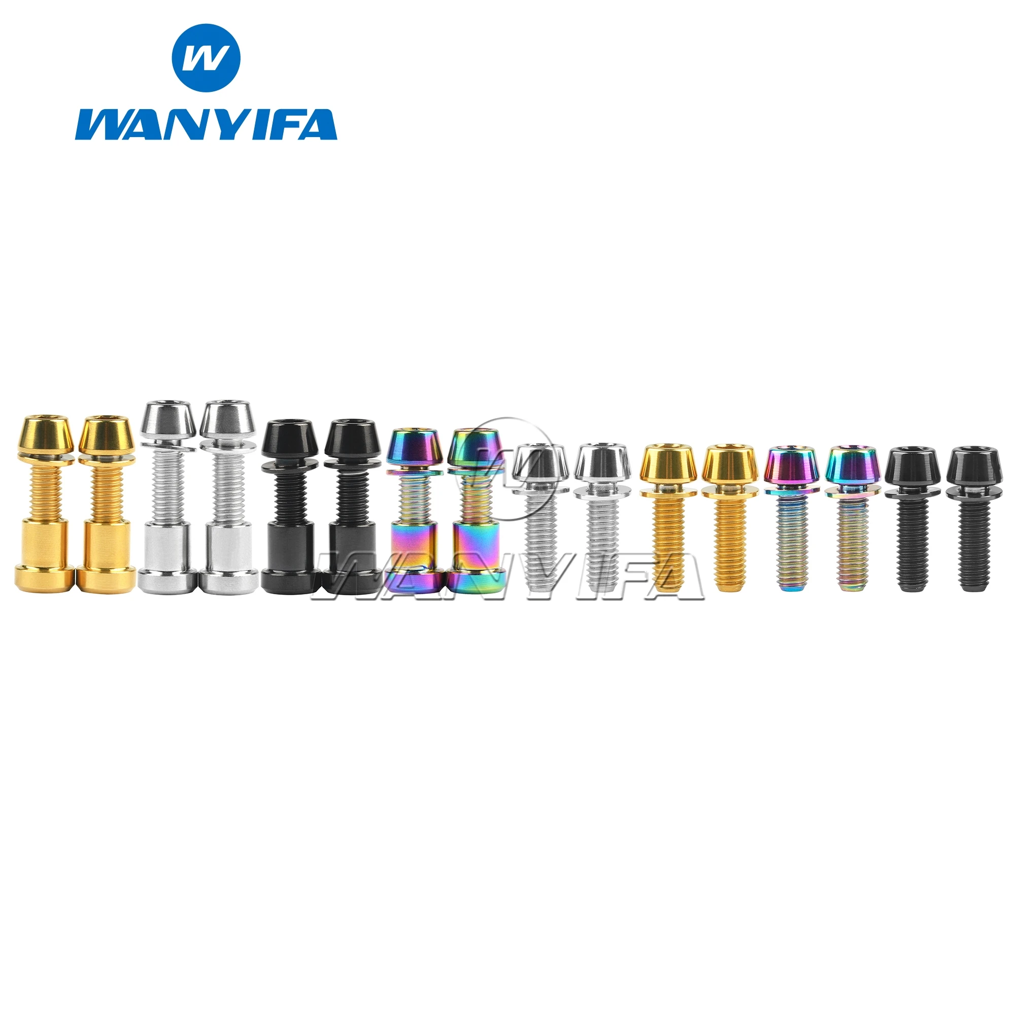 Wanyifa Viti In Titanio M5X16 18 Millimetri Di Blocco Sul Gambo Della Vite Di Bloccaggio Per 3 3T Arx Ltd Montagna/Bici Della Strada Ti Viti Kit Di Ag