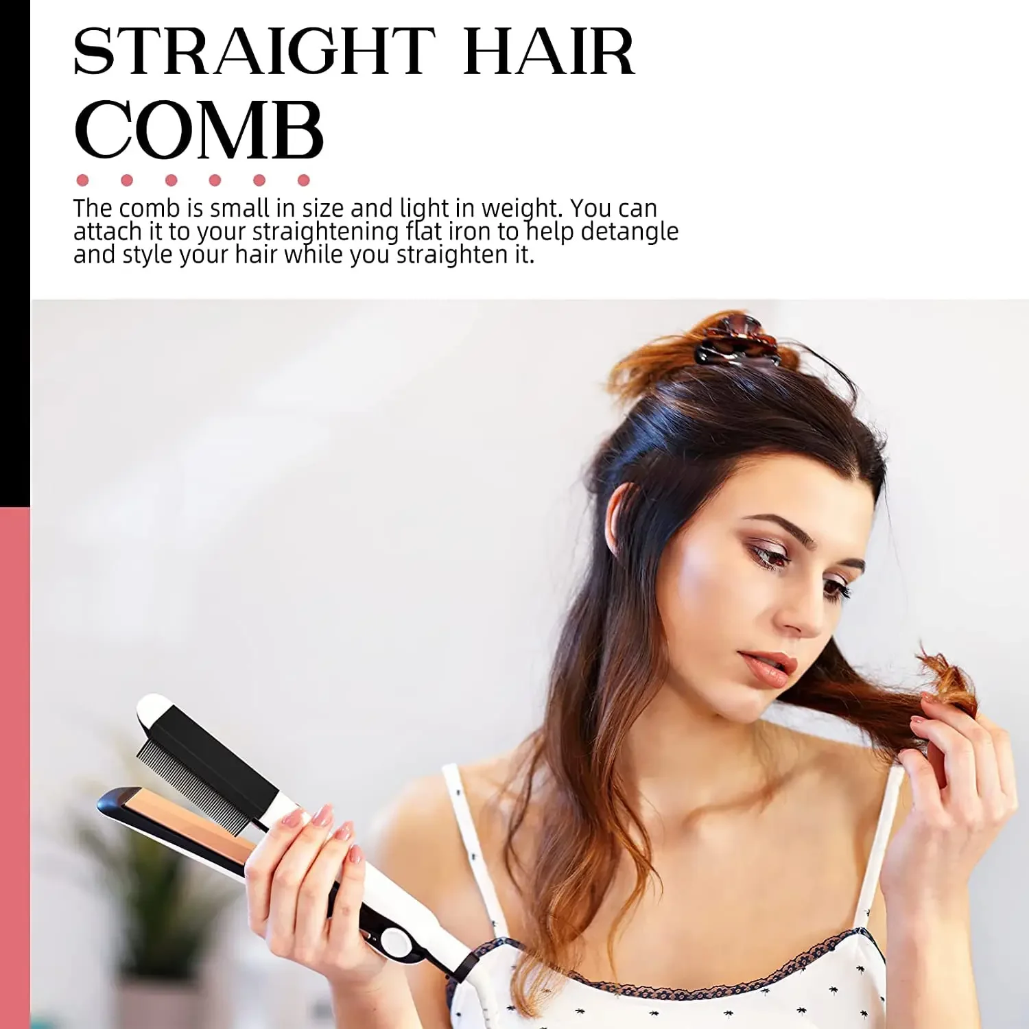 V Typ Waschbar Falten Haarglätter Kamm Friseur Pinsel Kamm Friseur Zubehör Kamm Für Haar Haar Styling Clip Werkzeug – Detail 2