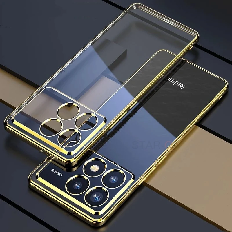 Luxury Plating Clear Silicone Transparent Bumper Back Cover