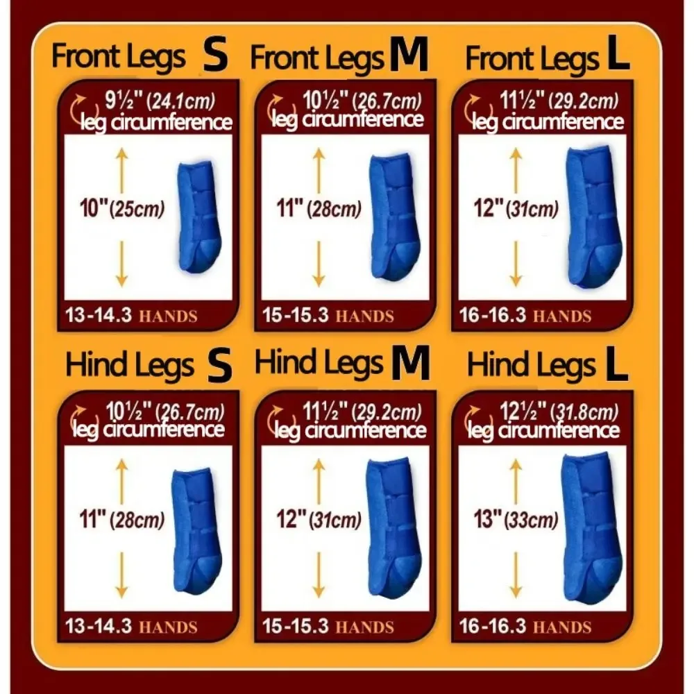 4x Horse Boots Leg Wraps Adjustable Support Professional Leg Guard Leg Protection for Jumping Training Equestrian Accessories 4