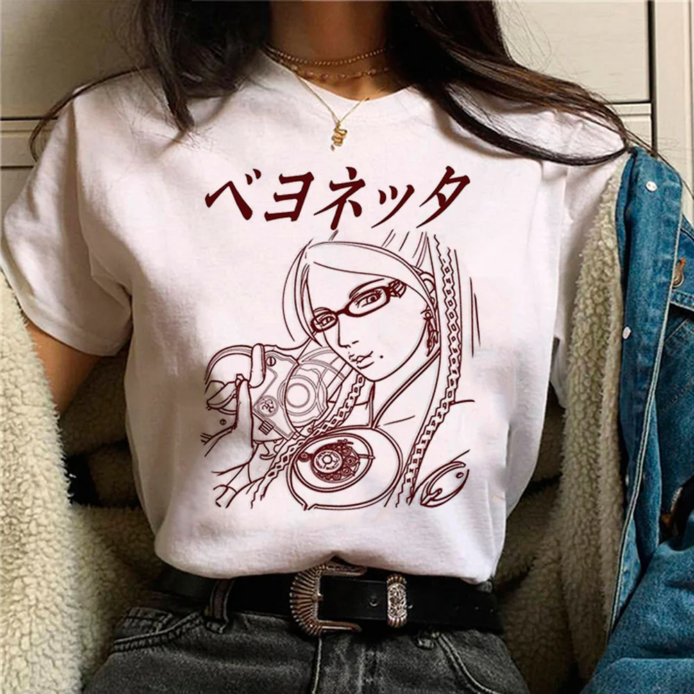 Bayonetta T-Shirts Women Japanese Top Female Designer Clothes