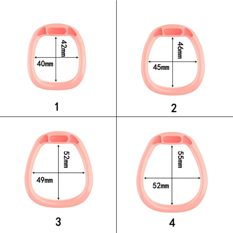 Imitation Penis Chastity Cage Men's Small Locking Cylinder Bondage Cock Lock 4 Size Ring Anti-Cheating Abstinence Device Sex Toy