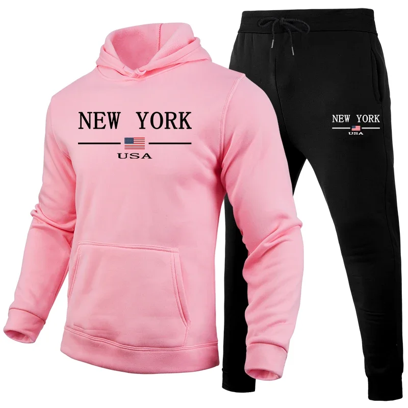 Men Casual Sportswear Tracksuit Hoodies Sweatpants