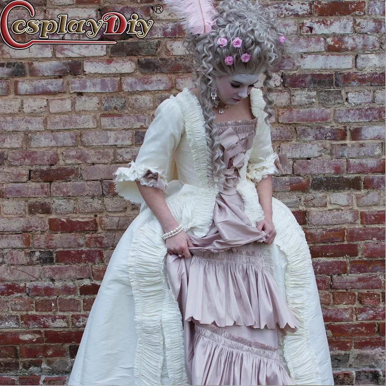 

Cosplaydiy Rococo Gown Marie Antoinette Sack Back Carnival Dress Victorian Gothic wedding dress Costume 18th Renaissance dress