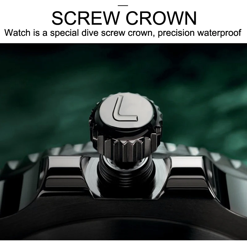 Mechanical Watch Diver Watch LOREO Automatic Sport Watch for Men Diving 200m