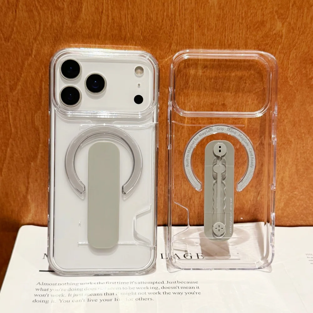Luxury Magnetic Card Holder with Clear Shockproof Acrylic Case