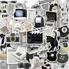 10/30/61Pcs Ins Style Apathy Black White Stickers Aesthetic VSCO Decals Luggage Laptop Cup Phone Scrapbook Wall Sticker Kids Toy 1