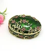 Metal Enamel Trinket Box, Oval Shape Jewelry Box, Wedding Gift 5