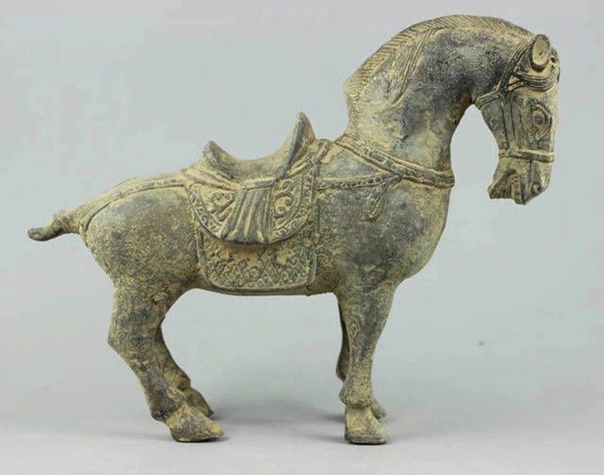 

Collectible Decorated Old Handwork Bronze sculpture Horse statue Healing Medicine Decoration 100% Brass Bronze 20cm