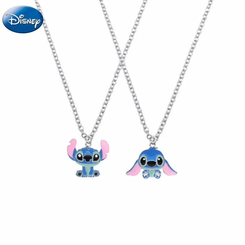 

Disney Anime Necklace Lilo & Stitch Modeling Metal Necklace Cartoon Characters Stitch Kawaii Hip Hop Pendant Kids Gifts