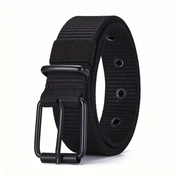 Men's casual canvas belt, golf belt, durable outdoor sports pants belt, jeans belt, suitable for daily leisure and sports