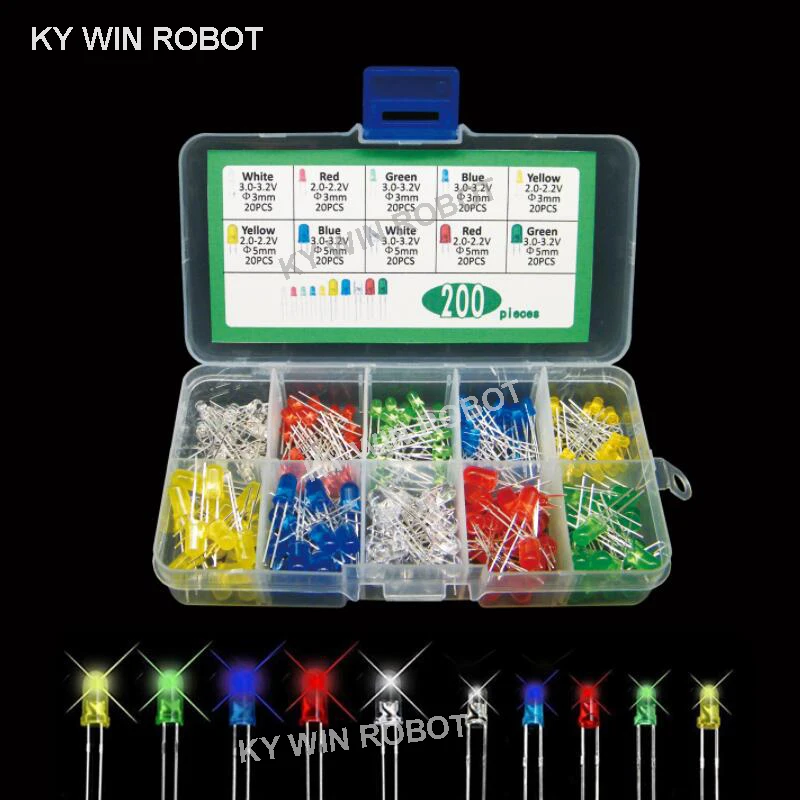 ตัวเลือกสินค้า ชุด LED 5 มม. หลากสี ครบครันสำหรับ DIY
