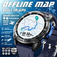 NEW 2025 GPS Smart Watch with Offline Maps 4GB Memory Video Player 1000mAh Sports Bracelet Men 100m Swimming Waterproof Watches