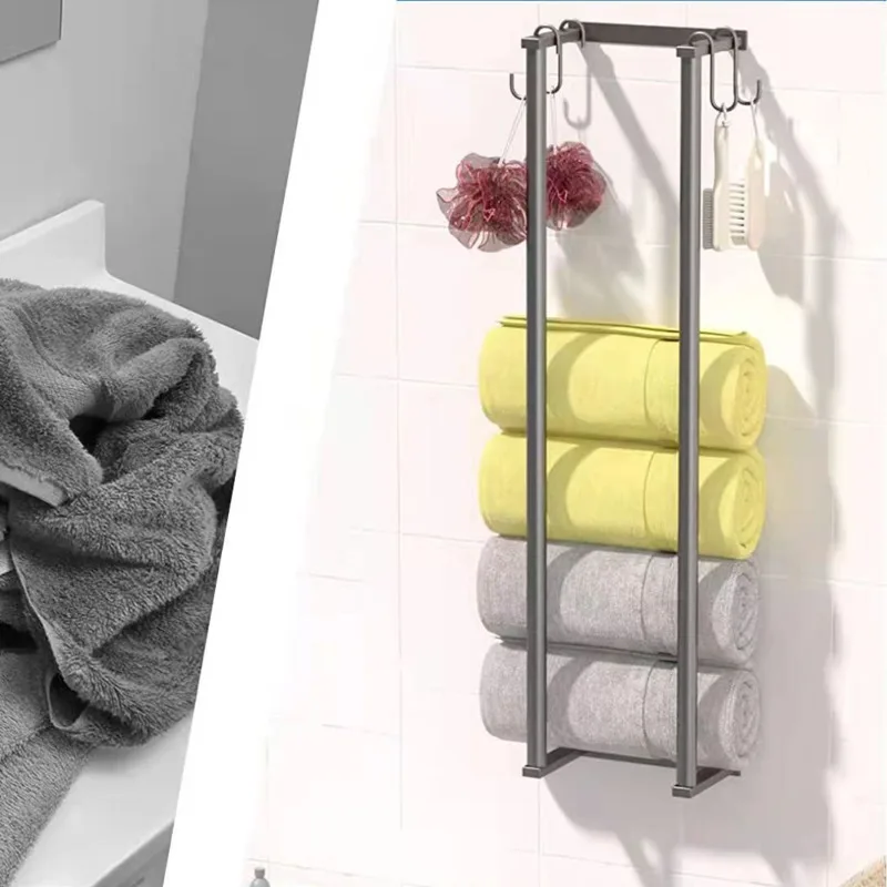 

Простой современный держатель для полотенец железная настенная вешалка для полотенец Удобная разборка полка для хранения прочная настенная полка