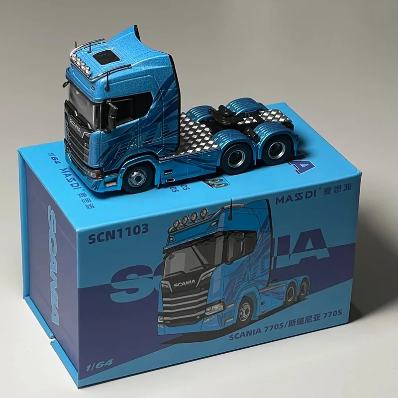 New Masdi 1:64 Scania 770s R650 Civilian Trailer Transport Vehicle