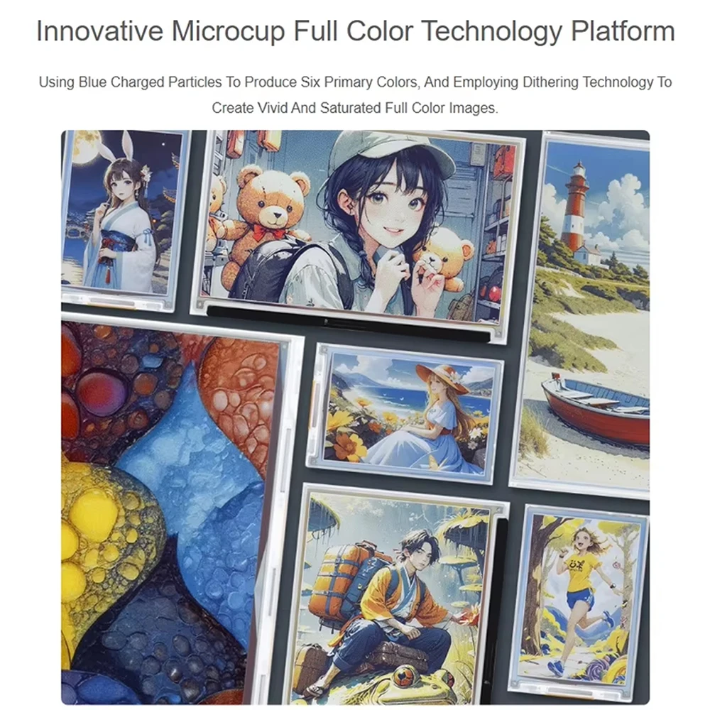 디지털 포토 프레임 세일 13.3인치 Eink Spectra 6색 E 잉크 디스플레이 E6 기술 1200*1600 USB 와이파이 E 페이퍼 디스플레이 나무 프레임