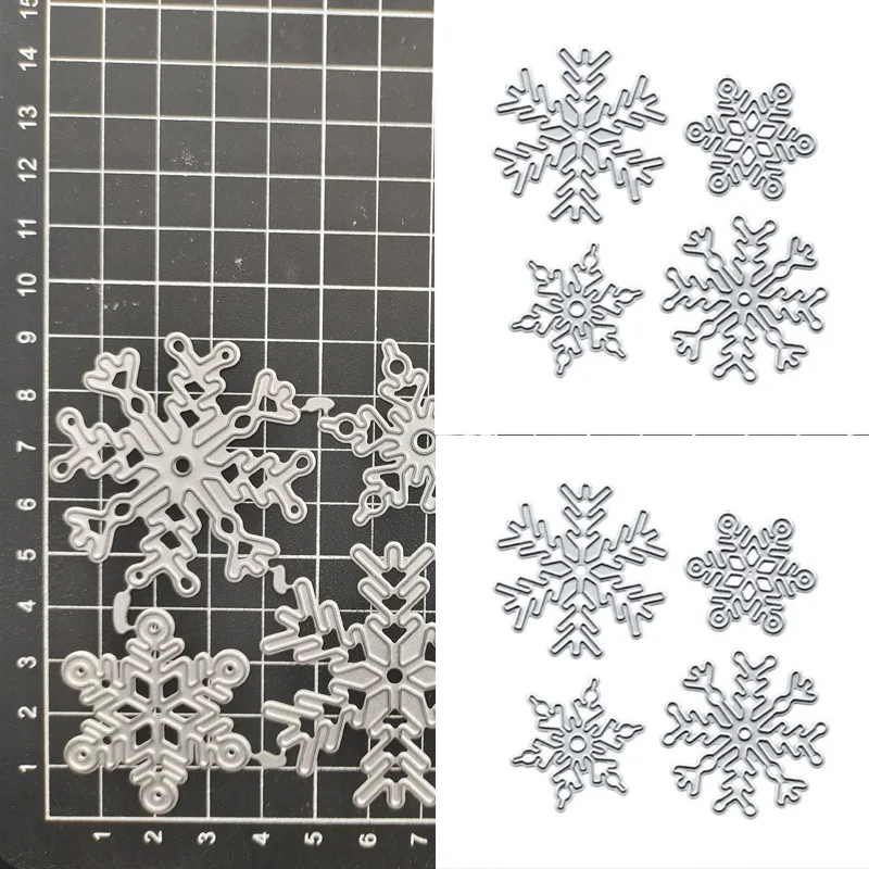 

Snowflake Metal Cutting Dies Stencil Scrapbook Diy Album Stamp Paper Card Embossing Decor Craft Knife Mould
