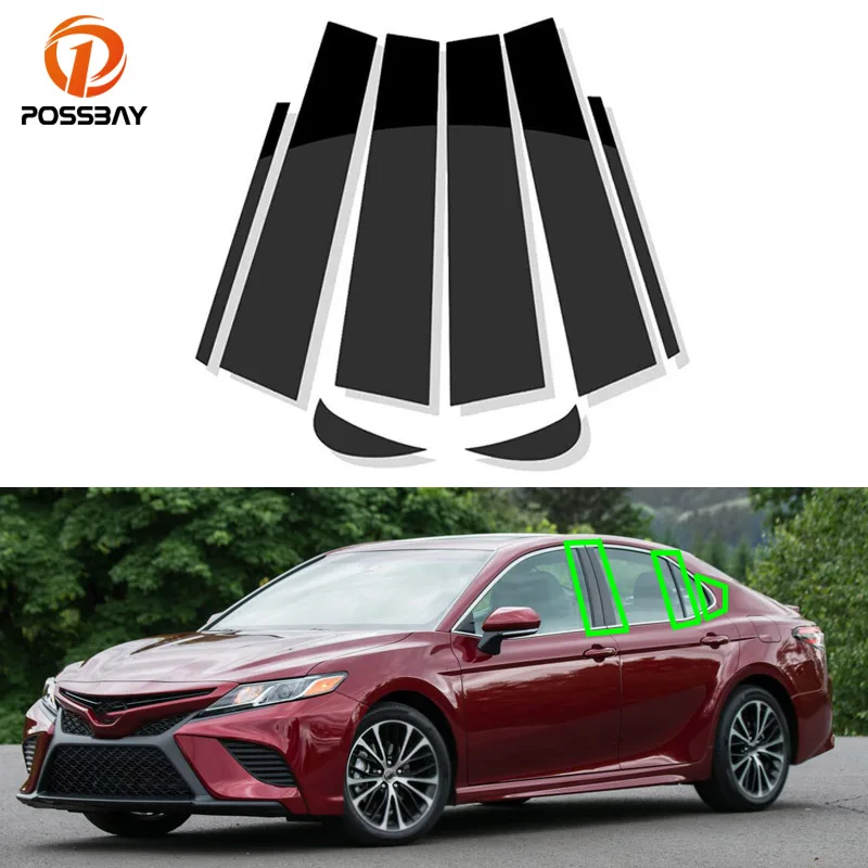 

8 шт., автомобильные полированные столбики для Toyota Camry 2018 2019 2020 2021