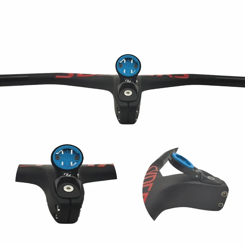 SYNCROS Mountain bike matt full carbon fibre bicycle handlebar and stem integrated MTB bar-17 degrees angle bicycle handlebar