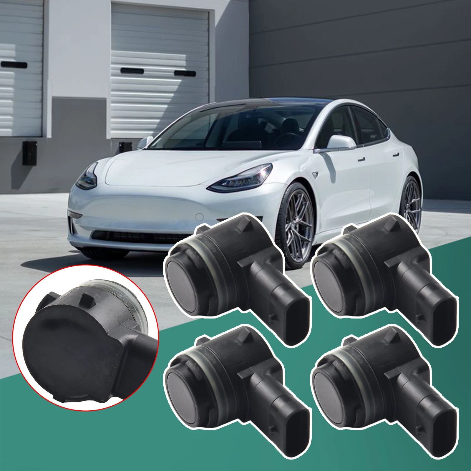 1/4pcs New Energy Accessories For Tesla Model 3/Y Parking Side Sensor Front & Rear Bumper 1127503-12-C 1127503-12-B 1127503-01-C