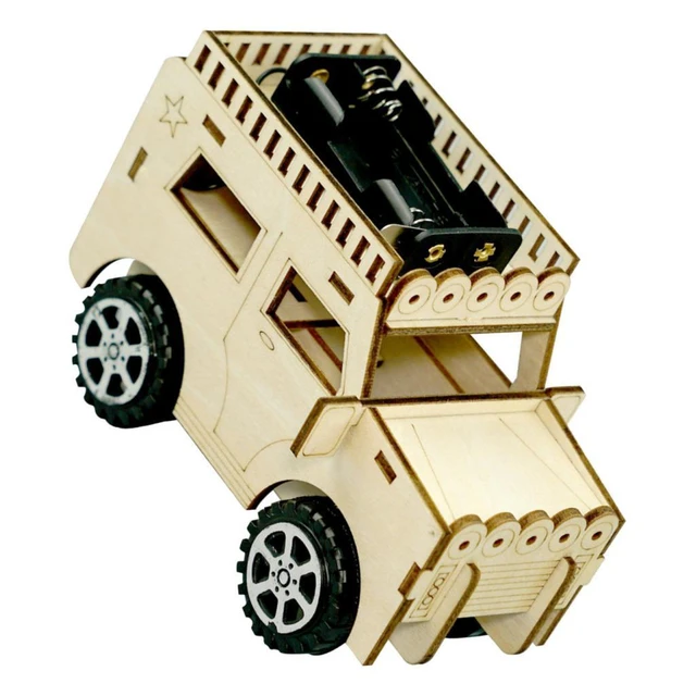 Carro-De-Madeira-3D-Puzzle-Brinquedo-de-Montar-Montar-Design