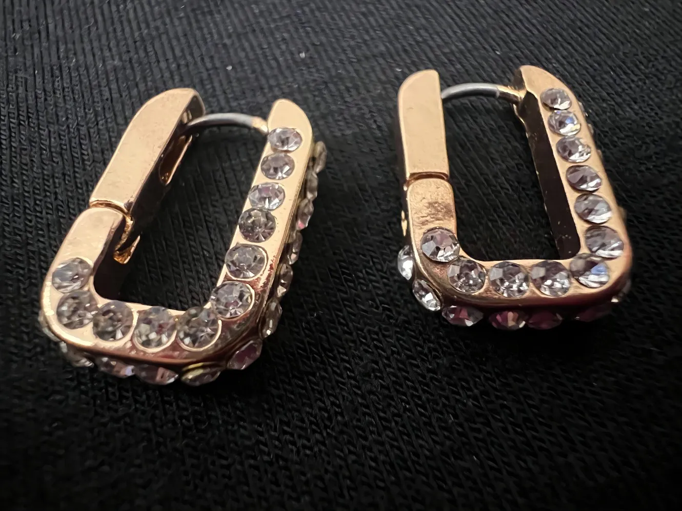 

2024 new fashion zirconia crystal U-shaped earrings women's jewelry wholesale