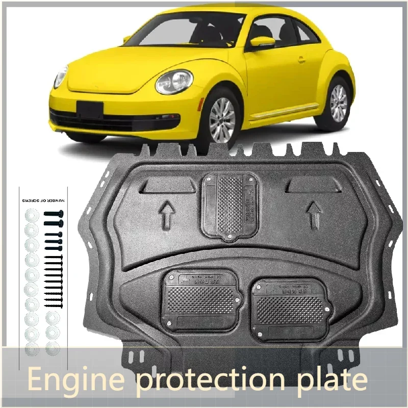 

For VW Beetle 2012-2019 Black Under Engine Guard Plate Splash Shield Mud Fender Cover Mudguard Protector