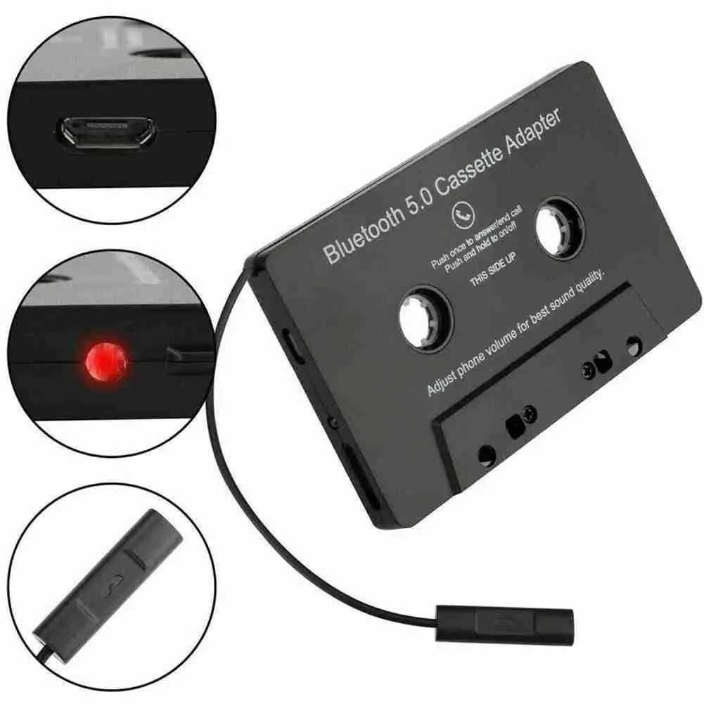 Bluetooth 5.0 + Edr Bluetooth Csr Chip On-board Converter Adapter Audio Adapter Car Smartphone Cassette Cassette Tape Aux