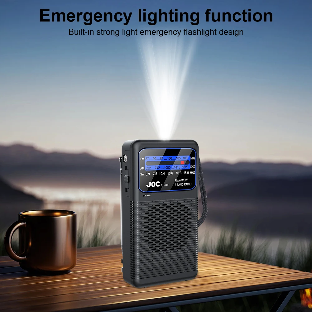Portable AM FM SW Radio Receiver TG88 TG99 Battery Operated Radio TG66 TG77 1000mAh Rechargeable Mini Radios For Seniors Elderly