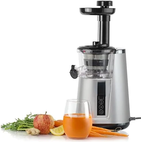 

Vertical Masticating Juicer, 65 RPM Compact Cold Press Juicer Machine, 150 W, Silver Eyebrow setting spray Juice fresh Zhenmi ju