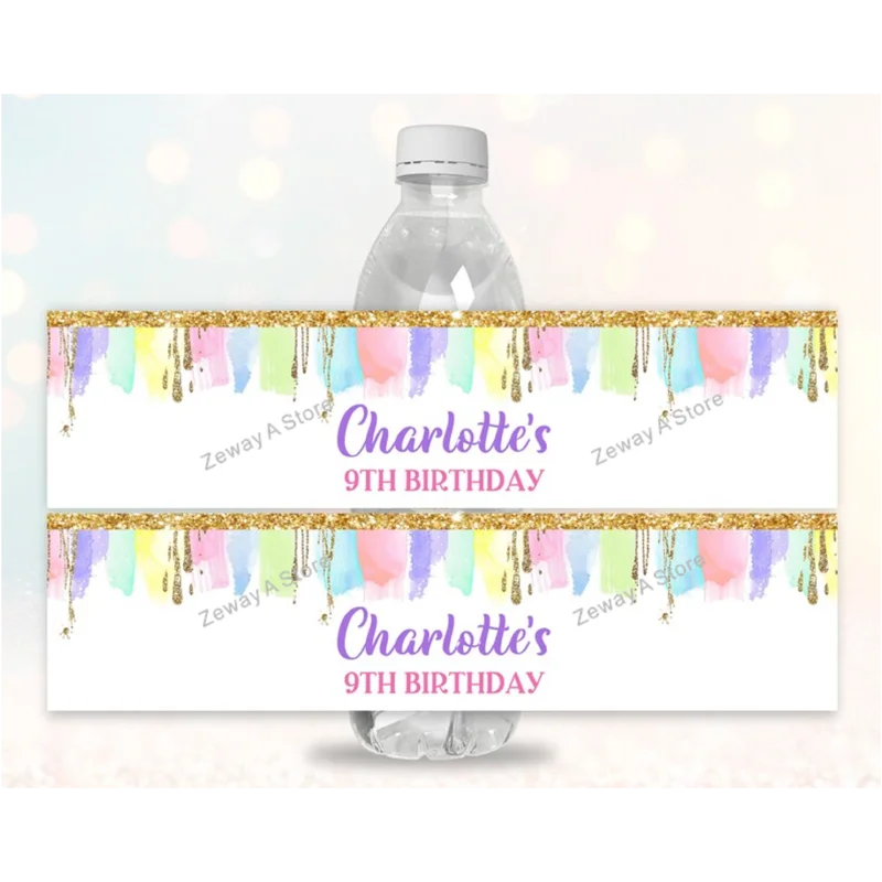 30Pcs Jungle Animal Party Water Bottle Stickers Label Custom 1St Wild One Birthday Party Bottle Wraps Baby Shower Safari Party