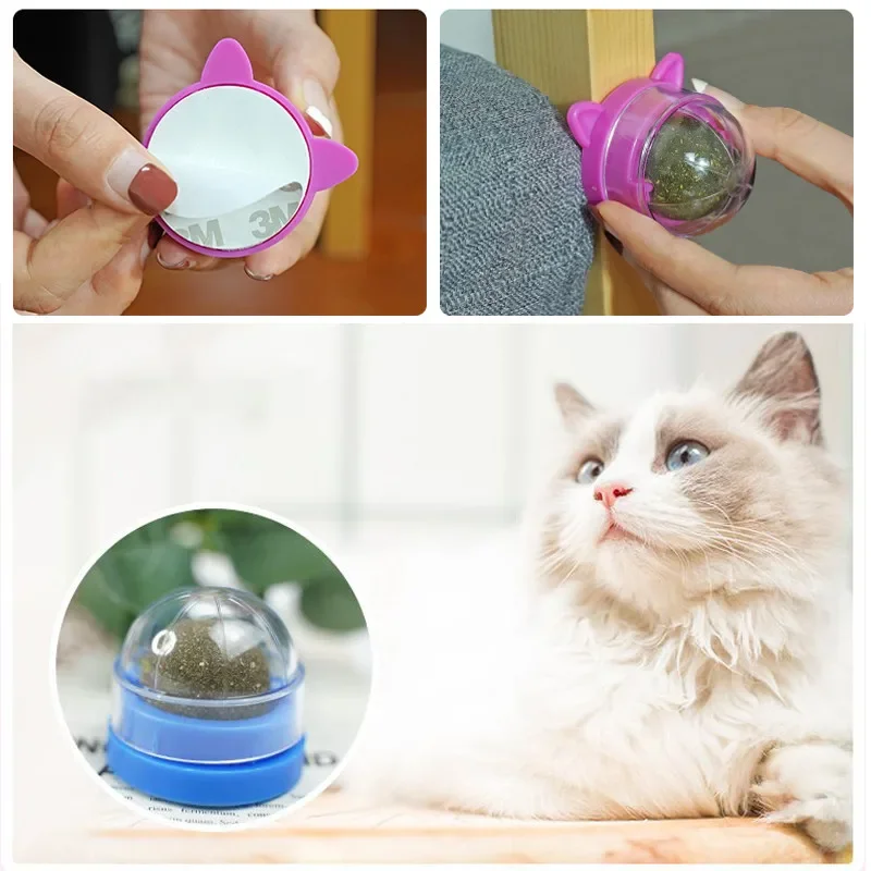 Cat Rotatable Catnip Wall Ball Toys 5