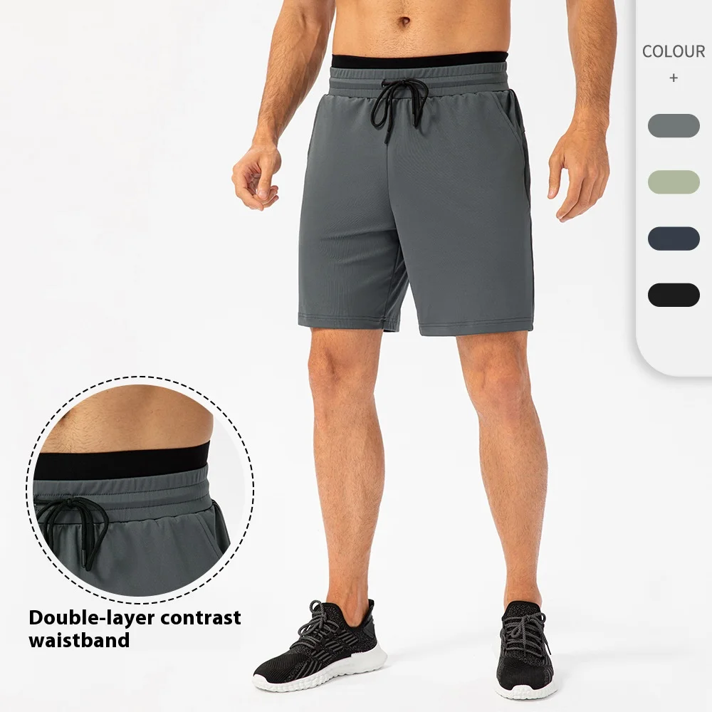 

Men's Loose Basketball Training Shorts Double Waistband High Stretch Quick-drying Fitness Casual Shorts