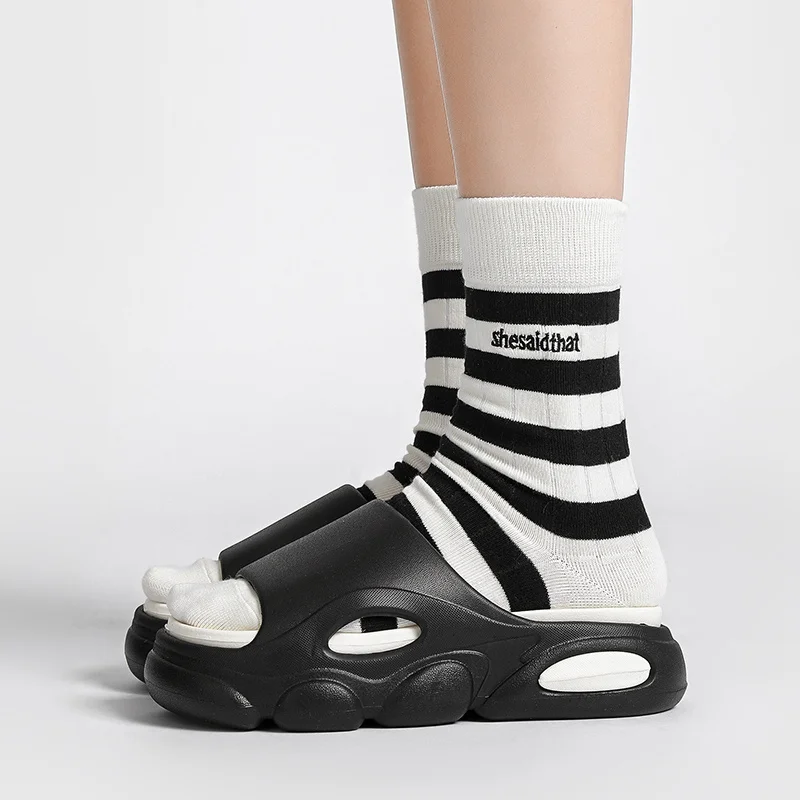 Kvinnors tjocka kuddar Sliders med mjukt skum Supermjuka halkfria tofflor för inomhus utomhus_voghion.com