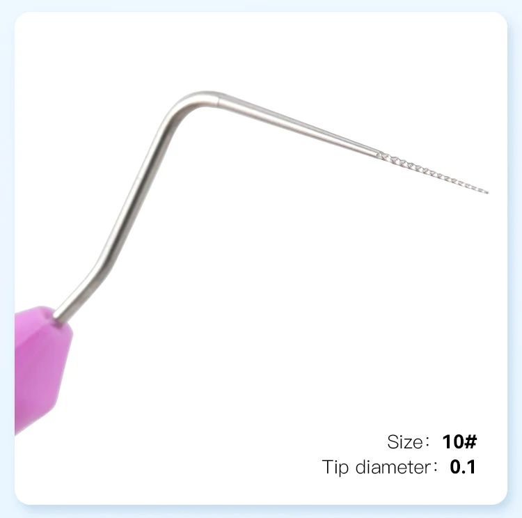 3-teiliges Set AZDENT Zahnwurzelkanal-Feilen, Mikrotherapie-Sonde, Shaper, rotierende Endodontiefeile, Handfeile, Taper 02/04, für die Zahnmedizin – Detail 5