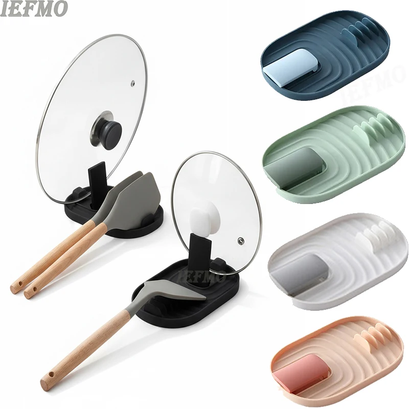 1PC Lid Holder Pot Lid Stand Kitchen Organizer Adjustable Space Saving Lid Rack for Kitchen Cabinet Stove Top Kitchen Tools 1