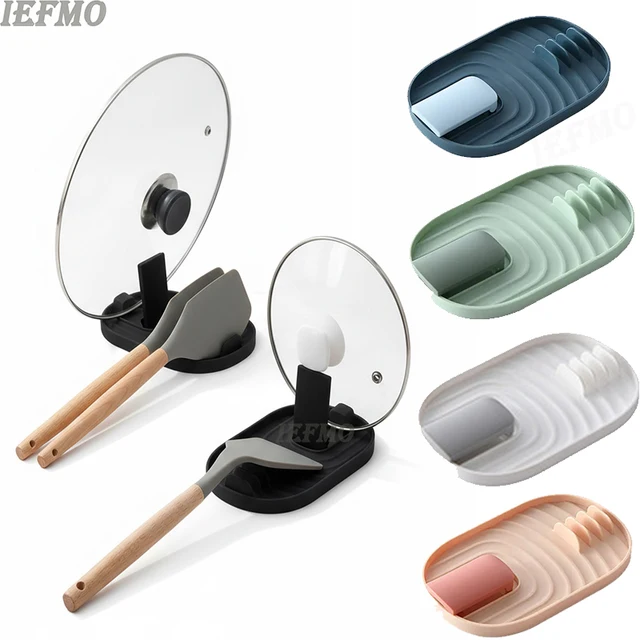 1PC Lid Holder Pot Lid Stand Kitchen Organizer Adjustable Space Saving Lid Rack for Kitchen Cabinet Stove Top Kitchen Tools 1