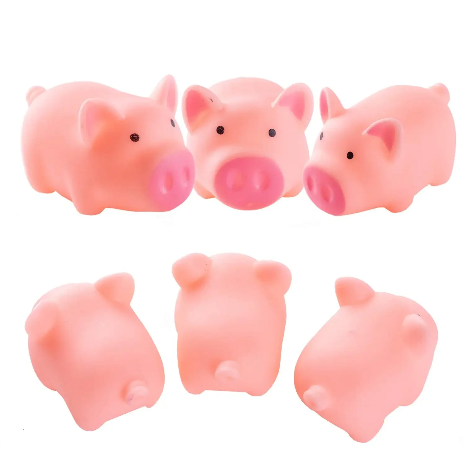 10PCS Mini Rubber Pigs Foat Bathtub Toys For Birthday Party Favor Gifts Decoration
