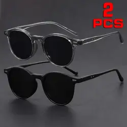Stylish Round Frame Unisex Glasses - Perfect for Street Photography and Music Festivals (GRAY)