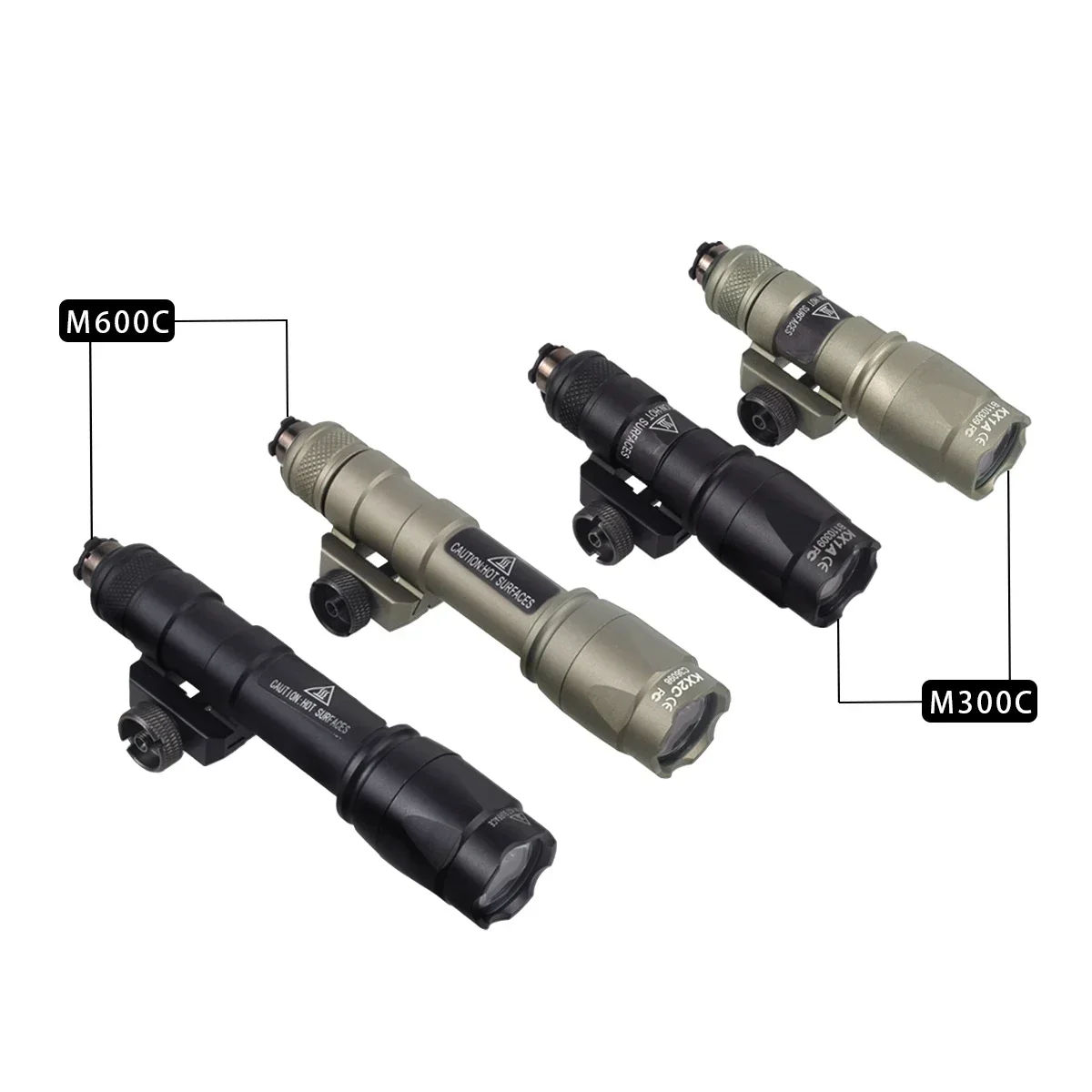 Surefire M600C M600 M300 Tactical Weapon Light Airsoft Powerful Flashlight Fit 20mm Rail Scout Rifle Hunting Gun LED Lamp