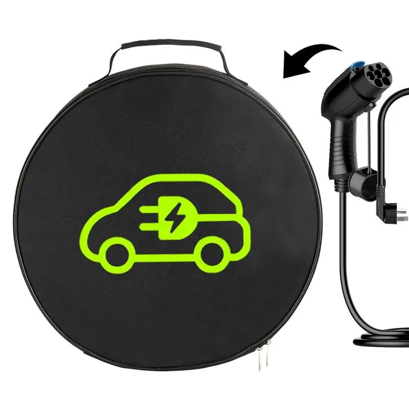 

Jumper Cable Bag Portable Fireproof EV Car Rechargeable Guns Storage Organizer For Charging Cables Cords Water Resistant Bag
