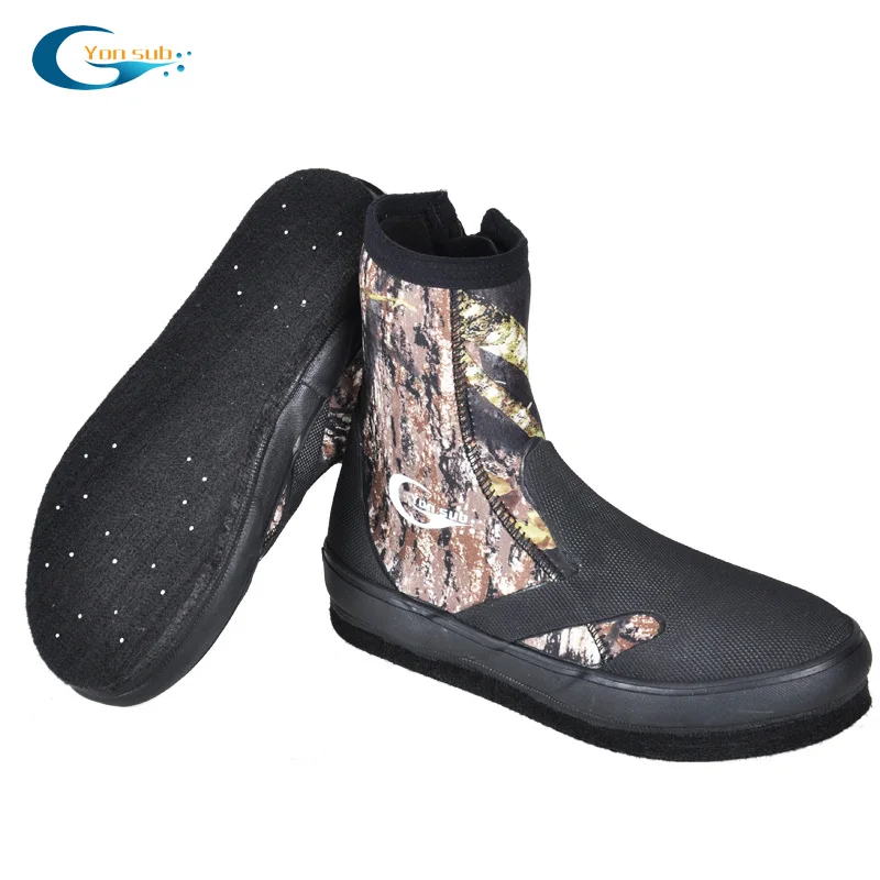 Neoprene Fishing Wading Shoes Men Women 5mm Anti Slip Wear Cutting Resistant High Intensity Diving Boots Thickened Felt Sole