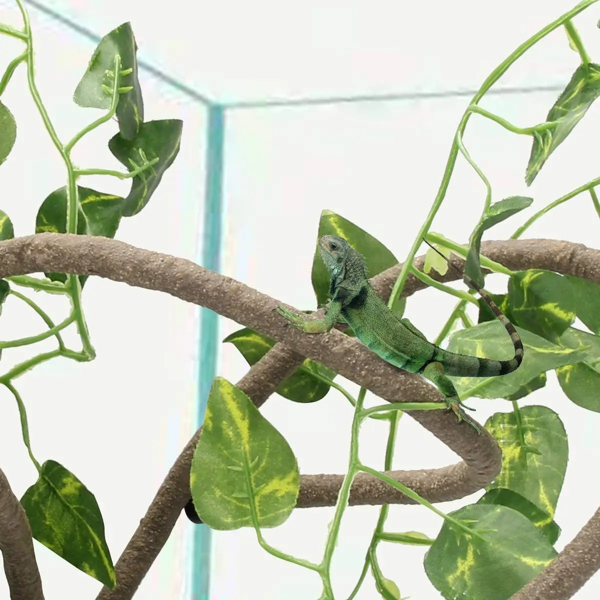 Artificial Flexible Reptile Vines Rattan Chameleon Lizard Terrarium Branches Bendable Jungle Reptile Pet Habitat Decoration artificial plants