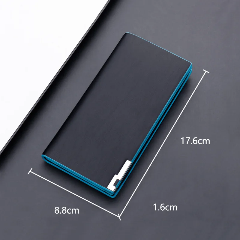Men's Wallet Long Fashion Multiple Card Slots Men's Wallet Slim Long Thin Mens Luxury Wallet Designer Wallet Men with Coins Bag 4