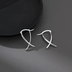 Trendy Jewelry Elegant Geometric Silver Earrings (Qd388)